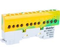 Изолированная нулевая шина Tekfor KSN-6-6x9-12 PE 06-07-005