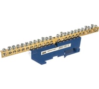 Нулевая шина на DIN-изоляторе IEK 6x9, 24 группы в сборе YNN10-69-24D-K07