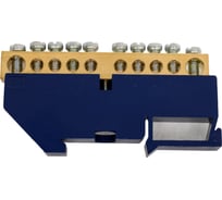 Нулевая шина на DIN-изоляторе IEK 8x12, 10групп YNN10-812-10D-K07