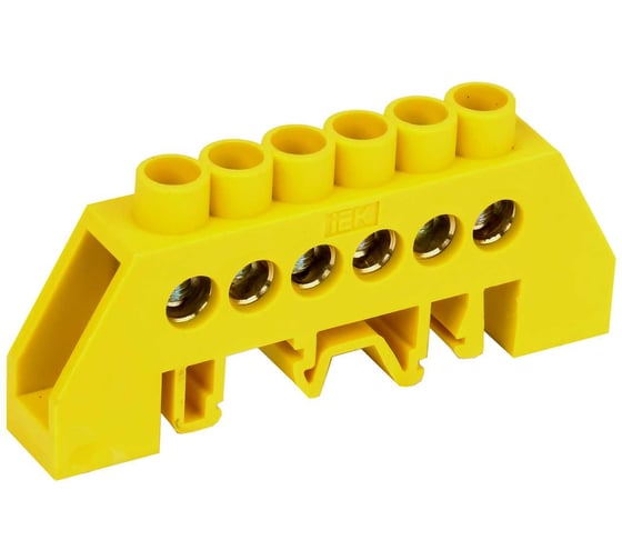 Шина IEK ШНИ-8x12-6-КС-Ж в комбинированном DIN-изоляторе тип Стойка, ИЭК YNN10-812-6DP-K05