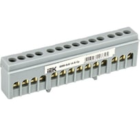 Шина IEK ШНИ-6x9-14-К-Ср в корпусном изоляторе на DIN-рейку, ИЭК YNN10-69-14KD-K02