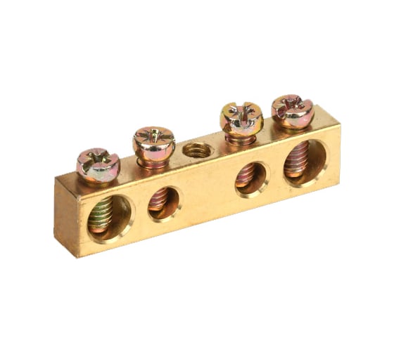 Нулевая шина IEK 6x9мм, 4/1, 4 группы,крепеж по центру, ИЭК YNN10-04-100 1