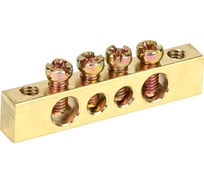 Нулевая шина IEK 6x9мм, 4/2 4 группы, крепеж по краям, ИЭК YNN11-04-100