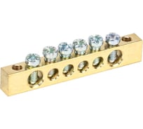 Нулевая шина IEK 6x9мм, 6/2, 6 групп, крепеж по краям, ИЭК YNN11-06-100