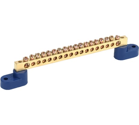 Нулевая шина IEK ШНИ-6x9-18-У2-С на двух угловых изоляторах, ИЭК YNN10-69-18C2-K07