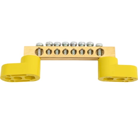 Шина IEK ШНИ-6x9-8-У2-Ж на двух угловых изоляторах, ИЭК YNN10-69-8C2-K05