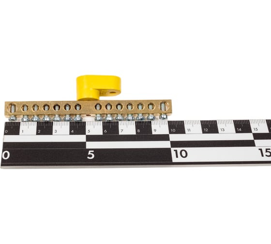 Шина на одном угловом изоляторе IEK, ШНИ-6x9-14-У1-Ж, ИЭК YNN10-69-14C1-K05
