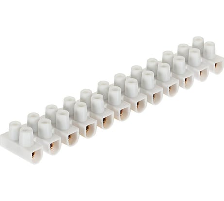 Винтовой зажим General Lighting Systems GZV-3-12-W, 3А, 12 пар, полиэтилен, белый, 1 10 1200 475400