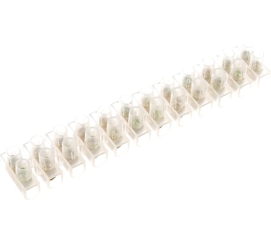 Винтовой зажим General Lighting Systems GZV-3-12-W, 3А, 12 пар, полиэтилен, белый, 1 10 1200 475400