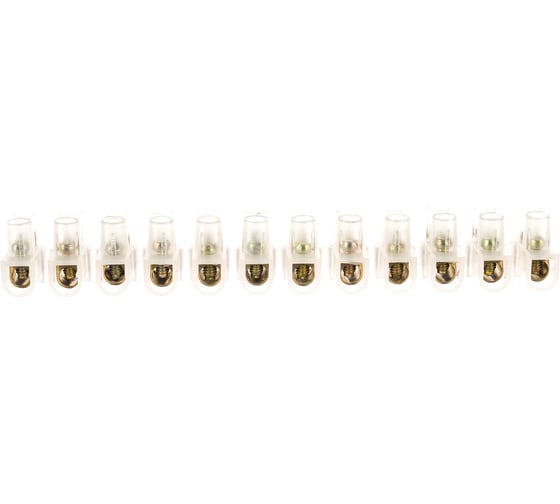 Винтовой зажим General Lighting Systems GZV-3-12-W, 3А, 12 пар, полиэтилен, белый, 1 10 1200 475400