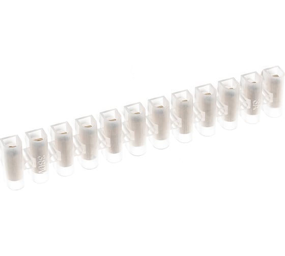 Винтовой зажим General Lighting Systems GZV-3-12-W, 3А, 12 пар, полиэтилен, белый, 1 10 1200 475400