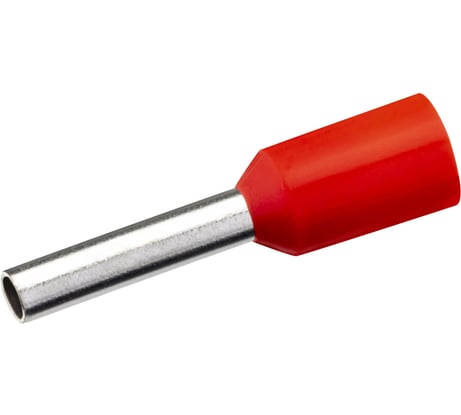 Наконечник-гильза Duwi Е1008, 1мм2, с изолированным фланцем, 25 шт./уп. 26675 4