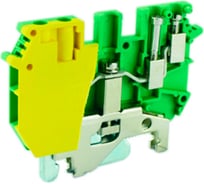Клемма винтовая четырехвыводная заземляющая UPUN UKJ-4/2×2JD, медная, 80 шт 11033