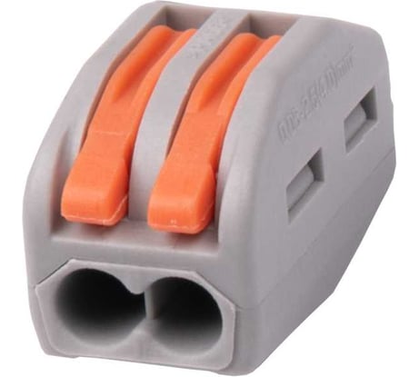 Клемма монтажная рычажного соединения Jazzway PTC-2P 222-412 BL/10 450В 32А 0.08-2.5(4.0)кв.мм (упаковка 10шт) 5050709