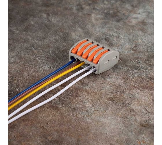 Клемма монтажная рычажного соединения Jazzway PTC-5P 222-415 450В 32А 0.08-2.5(4.0)кв.мм (упаковка 50шт) 5050853