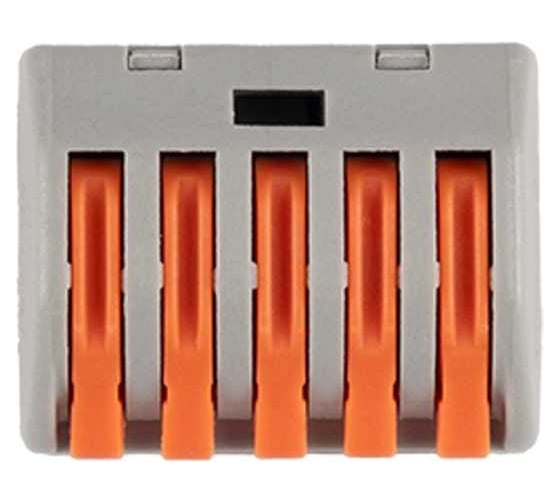 Клемма монтажная рычажного соединения Jazzway PTC-5P 222-415 450В 32А 0.08-2.5(4.0)кв.мм (упаковка 50шт) 5050853