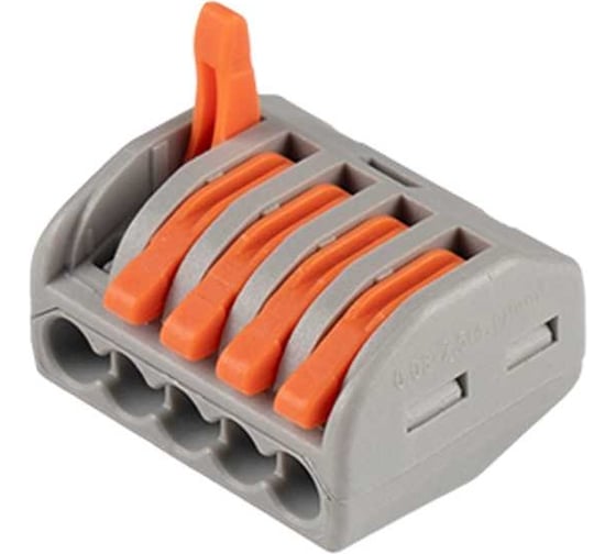 Клемма монтажная рычажного соединения Jazzway PTC-5P 222-415 450В 32А 0.08-2.5(4.0)кв.мм (упаковка 50шт) 5050853