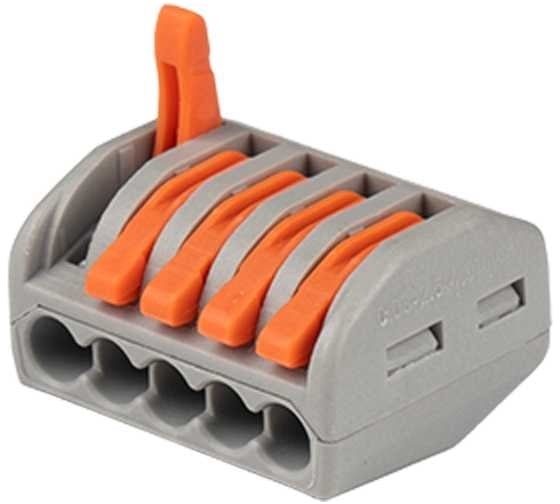 Клемма монтажная рычажного соединения Jazzway PTC-5P 222-415 BL/5 450В 32А 0.08-2.5(4.0)кв.мм (упаковка 5шт) 5050761