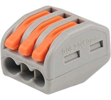 Клемма монтажная рычажного соединения Jazzway PTC-3P 222-413 450В 32А 0.08-2.5(4.0)кв.мм (упаковка 50шт) 5050822