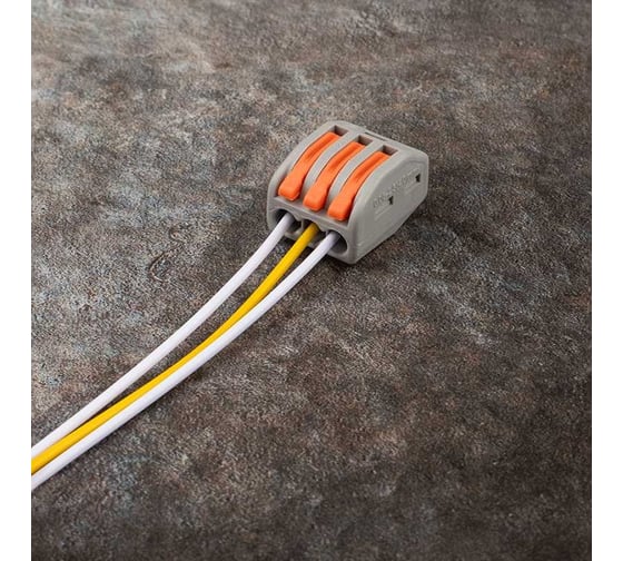 Клемма монтажная рычажного соединения Jazzway PTC-3P 222-413 450В 32А 0.08-2.5(4.0)кв.мм (упаковка 50шт) 5050822