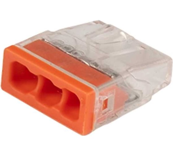 Клемма монтажная нажимного соединения Jazzway PTC-3P 2273-243 450В 32А 0.5-2.5кв.мм (упаковка 100шт) 5051126