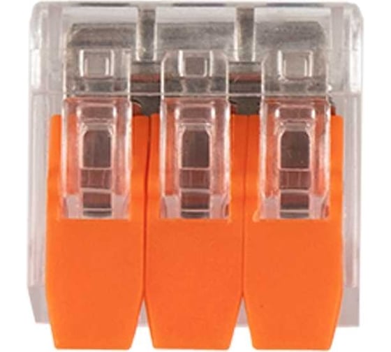 Клемма монтажная рычажного соединения Jazzway PTC-3P 221-413 450В 32А 0.14-4.0кв.мм (упаковка 50шт) 5050914