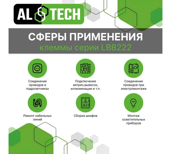 Клемма соединительная ALTECH LBB222-413, 50 шт ZIP пакет 4673758070494