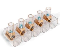 Зажим винтовой концевой изолированный STEKKER КЗВИ-2,5 450В, 24А, 10 контактов (10шт в упак), 49759