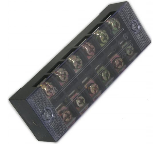 Клеммная колодка винтовая Pro Legend с крышкой, 12 контактов, М4, 25 А, 600 В, 10 AWG, 6 мм2, 5 шт. PL3837_5 1