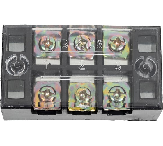 Клеммная колодка винтовая Pro Legend с крышкой, 6 контактов, М4, 25 А, 600 В, 10 AWG, 6 мм2, 5 шт. PL3835_5