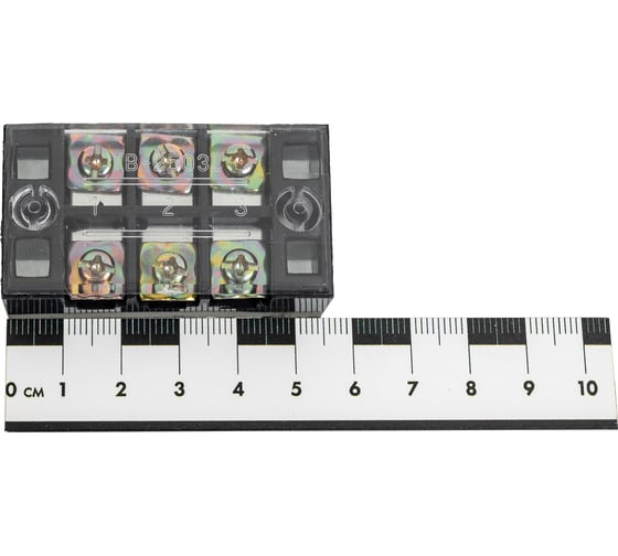 Клеммная колодка винтовая Pro Legend с крышкой, 6 контактов, М4, 25 А, 600 В, 10 AWG, 6 мм2, 5 шт. PL3835_5