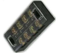 Клеммная колодка винтовая Pro Legend с крышкой, 8 контактов, М4, 35 А, 600 В, 8 AWG, 10 мм2, 5 шт. PL3841_5