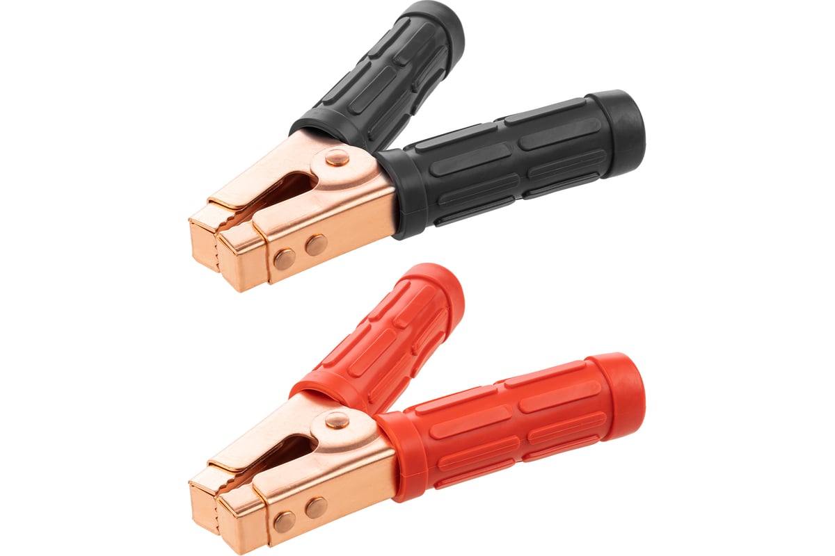 Зажим "крокодил" для пусковых проводов TDM 700 А (1 красный + 1 черный ...