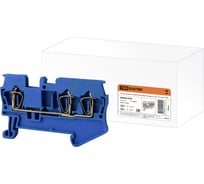 Клеммный безвинтовой зажим TDM ELECTRIC ЗКБ, 3 вывода, 2.5мм2, 31А, синий SQ0822-0025
