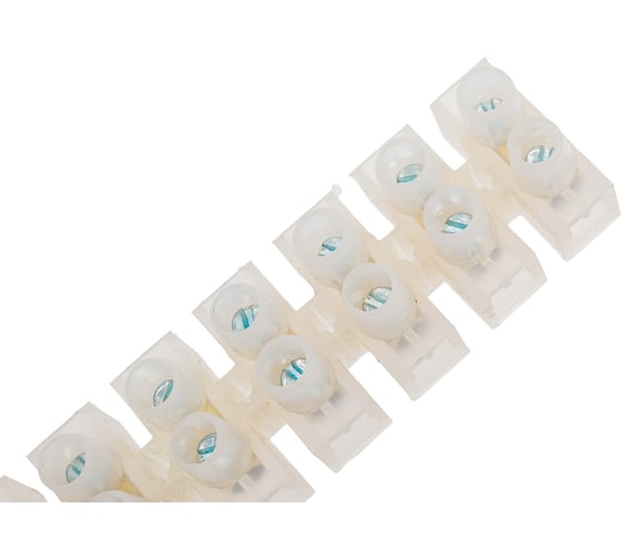 Винтовой зажим General Lighting Systems GZV-15-12-W, 15А, 12 пар, полиэтилен, белый, 1/10/400 475404