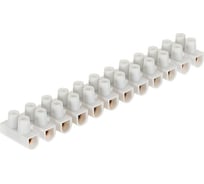 Винтовой зажим General Lighting Systems GZV-10-12-W, 10А, 12 пар, полиэтилен, белый, 1/10/800 475403