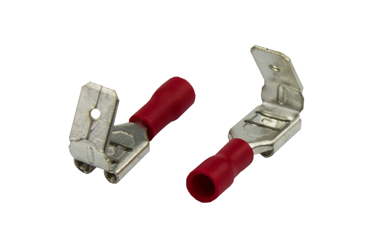 Плоская изолированная клемма REXANT, гнездо 7.4мм + штекер - 6.3мм, 0.5 ...