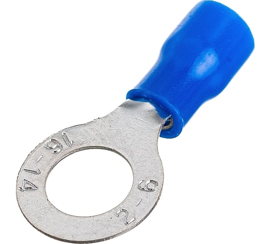Кольцевой изолированный наконечник REXANT d 6.5 мм 1.5-2.5 мм2 синий 100 шт 08-0035