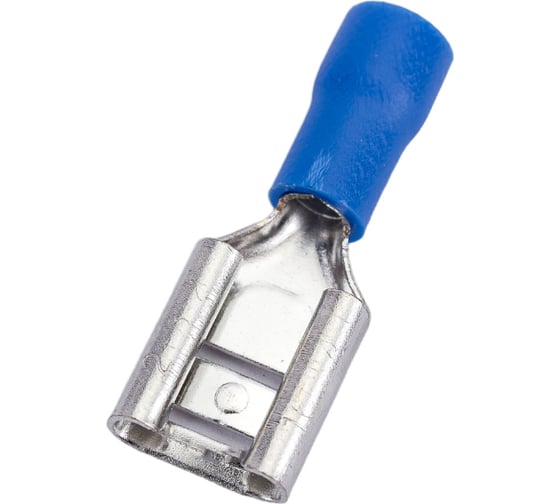 Плоская клемма REXANT изолированная гнездо 9 мм 1.5-2.5 мм2 100 шт 08-0434