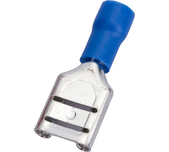 Плоская клемма REXANT изолированная гнездо 9 мм 1.5-2.5 мм2 100 шт 08-0434