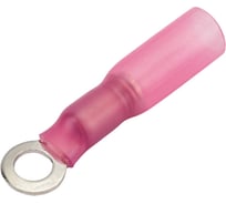 Кольцевой изолированный наконечник REXANT термоусаживаемый d 4.3 мм 0.5-1.5мм2 красный 100шт 08-0009