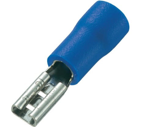 Плоская клемма REXANT изолированная гнездо 3.8 мм 1.5-2.5 мм2 /РПИм 2-250 100 шт 08-0431