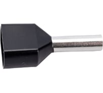 Штыревой втулочный изолированный наконечник REXANT F-8мм 2х1.5мм2 1.5-8/НГи2 черный 100 шт 08-2806