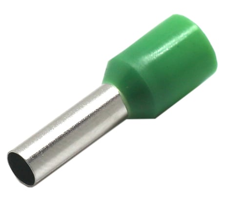Штыревой втулочный изолированный наконечник REXANT F-12 мм 6 мм2 зеленый 100 шт 08-0823