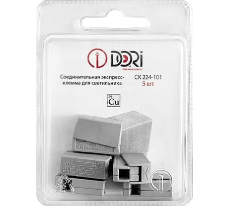 Соединительная экспресс клемма DORI СМК 224-101 5 штук в блистере 47186