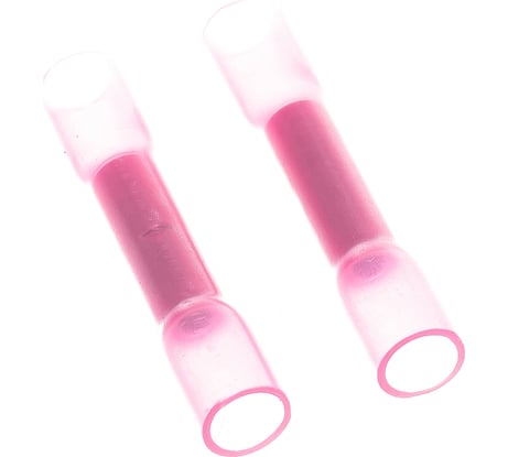 Соединительная изолированная гильза REXANT термоусаживаемая L-37 мм 0.5-1 мм2 красная 100 шт 08-0718