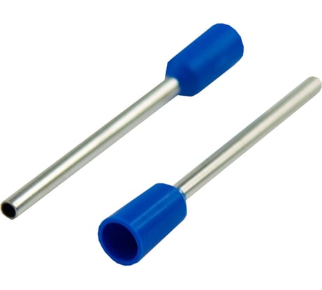 Штыревой втулочный изолированный наконечник REXANT F-18 мм 0.75 мм2 синий 100 шт 08-1809