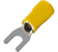Вилочный изолированный наконечник REXANT 4.3 мм 4-6 мм2 желтый 100 шт 08-0151