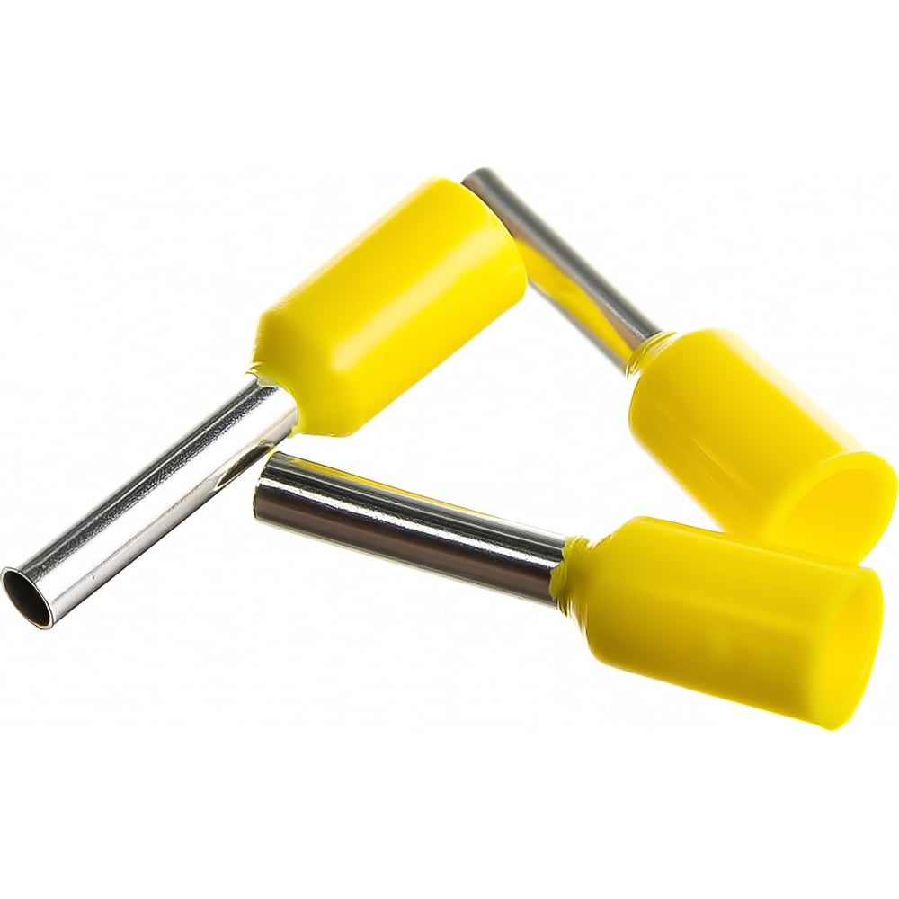 Штыревой втулочный изолированный наконечник REXANT F-8 мм 1 мм2 желтый ...