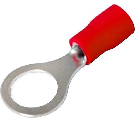 Кольцевой изолированный наконечник REXANT 0.5-1.5 мм2 красный 100 шт 08-0012